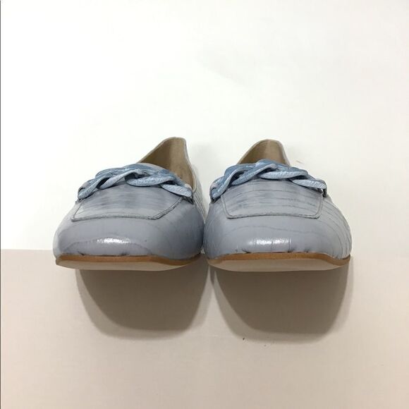 Casani Firenze by Jennifer Tattanelli  Blue Croc Print Leather Loafer Sz 42 NIOB - Picture 4 of 9